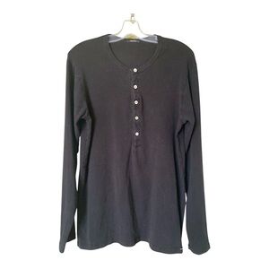 Tom Ford Black Long Sleeve Henley Shirt